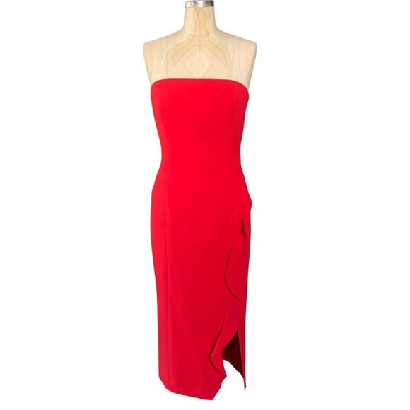 JayGodfrey Memphis Strapless Red Dress Womens Size 4 - Picture 3 of 10